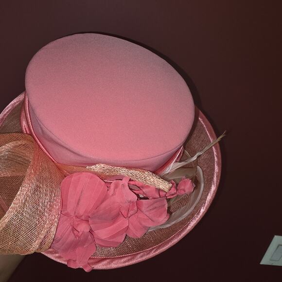 Nwt Hot Pink Derby Baby Shower Church Special Occasion Sun Hat - Picture 5 of 5